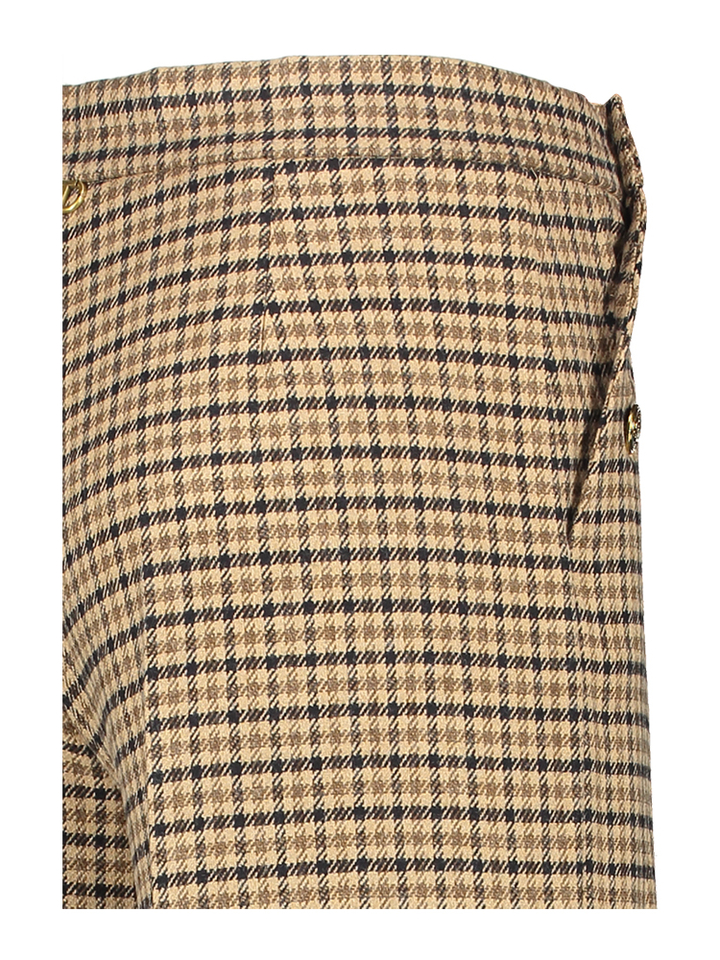 Zwart en bruin geruite broek in print Twinset