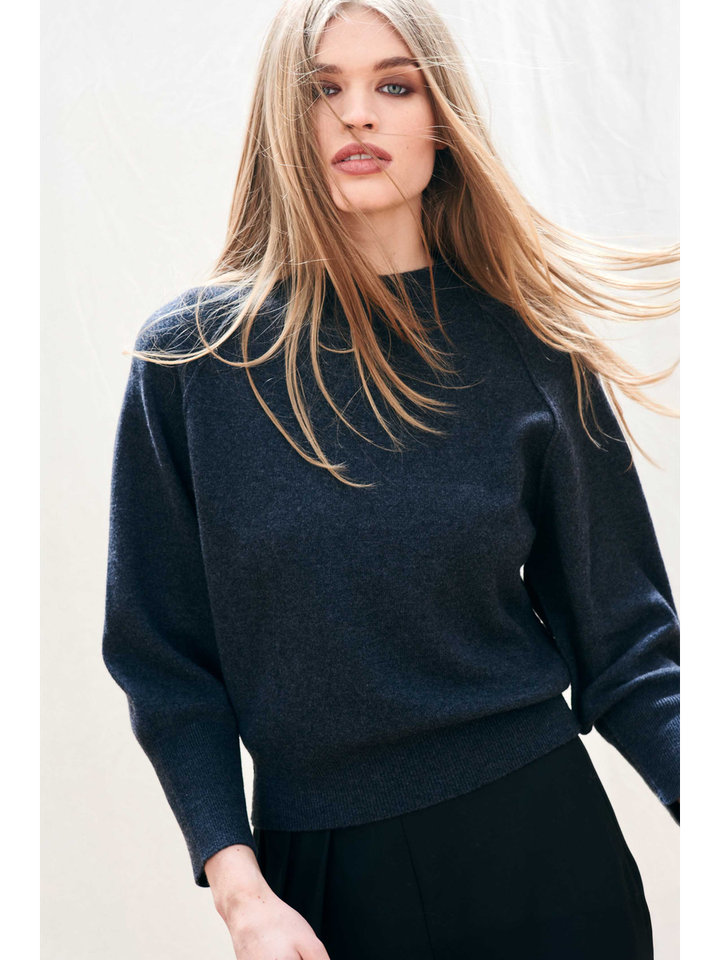Blauwe pull met lange mouwen Jumper 1234