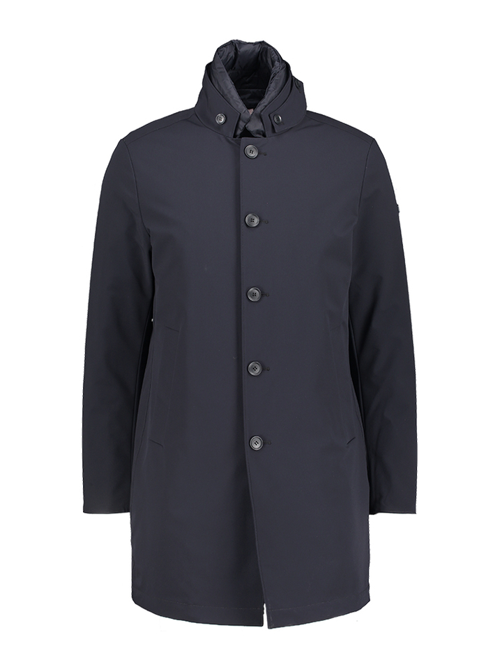 Blauwe halflange jas met afneembare binnenkant Palladium Torano Duno