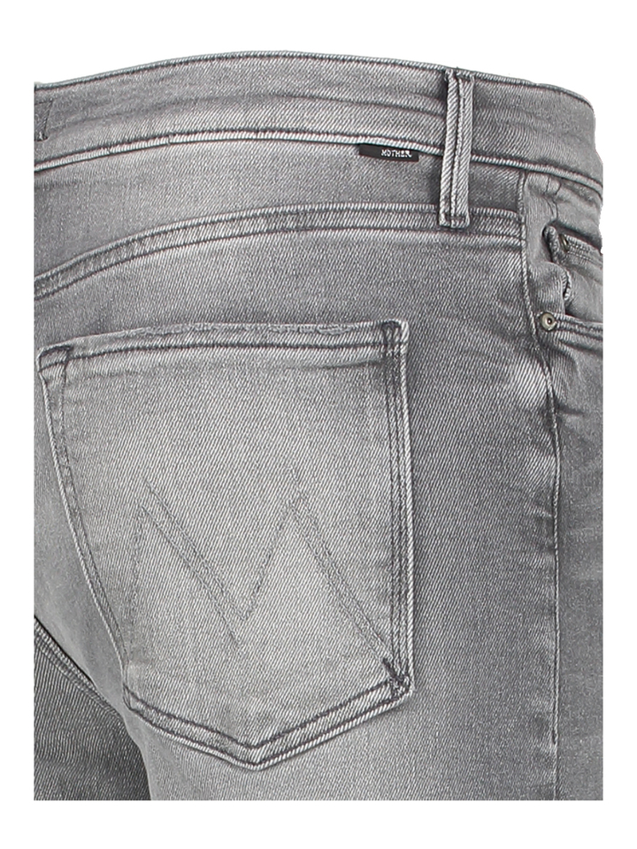 Grijze wide leg jeans The Twister Heel Mother 