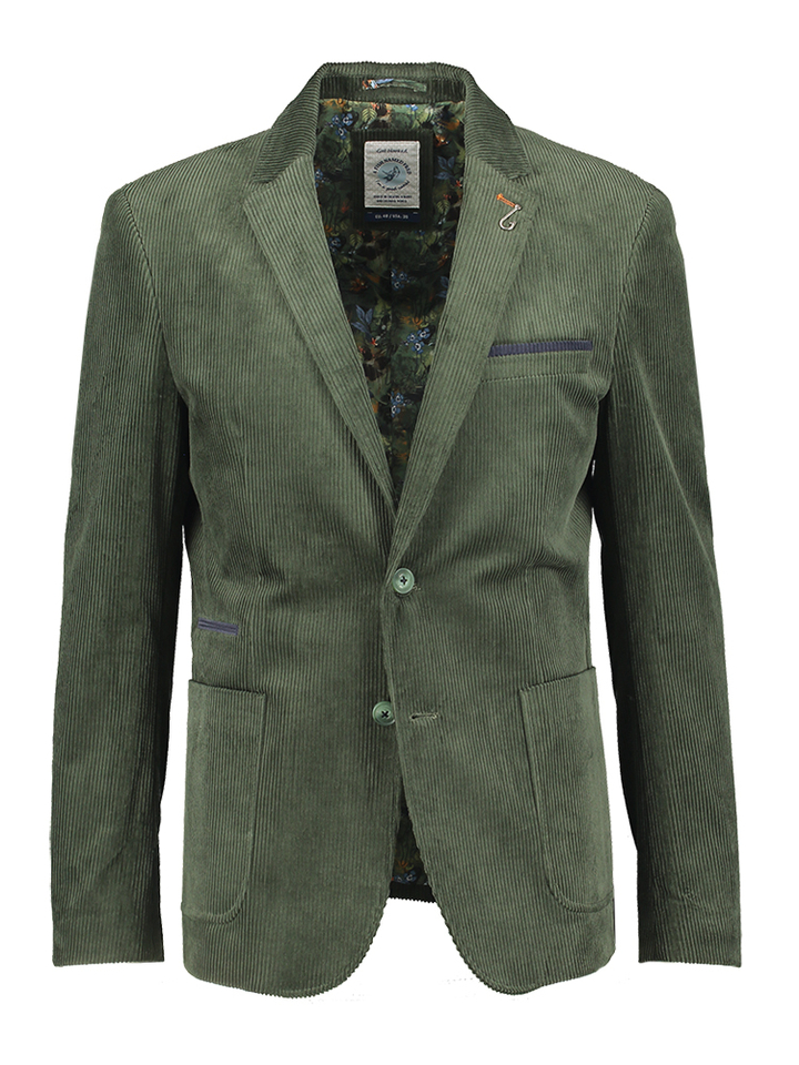 Donkergroen ribfluwelen blazer A Fish Named Fred 