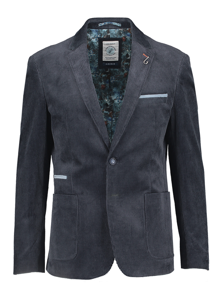 Blauwe ribfluwelen blazer A Fish Named Fred