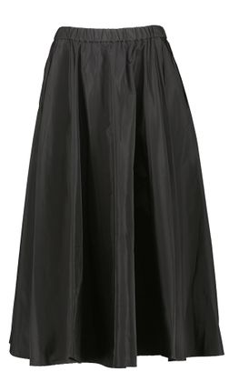 Aspesi Halflange zwarte rok in parachutestof