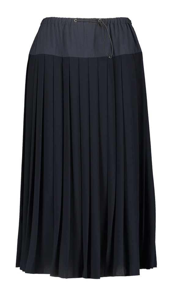 Donkerblauwe plooirok Aspesi