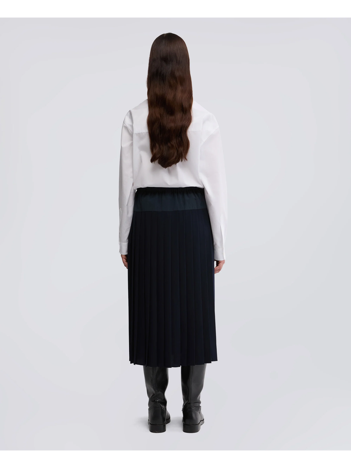 Donkerblauwe plooirok Aspesi