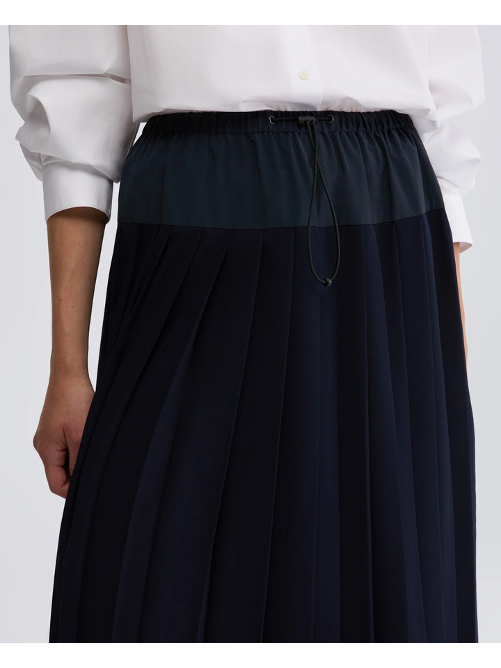 Donkerblauwe plooirok Aspesi