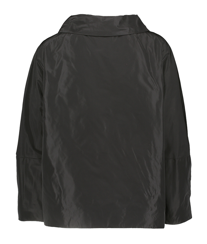 Zwarte korte jas in parachutestof Aspesi