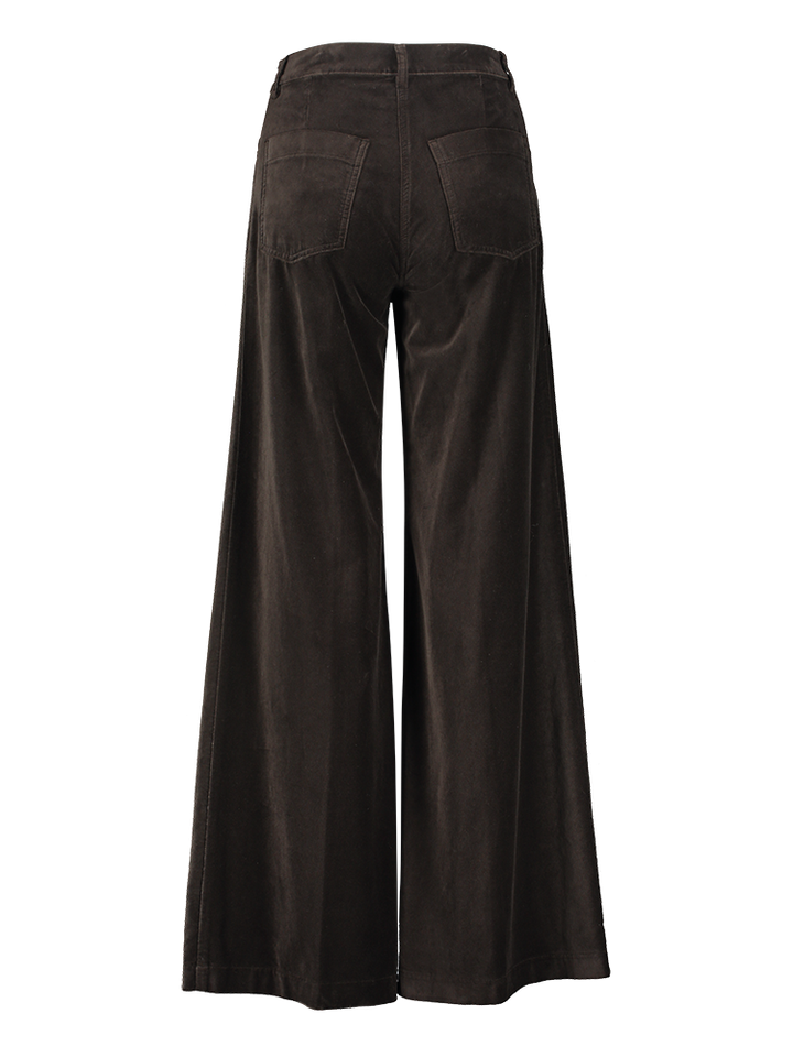 Bruine lange broek in fluweel Aspesi 