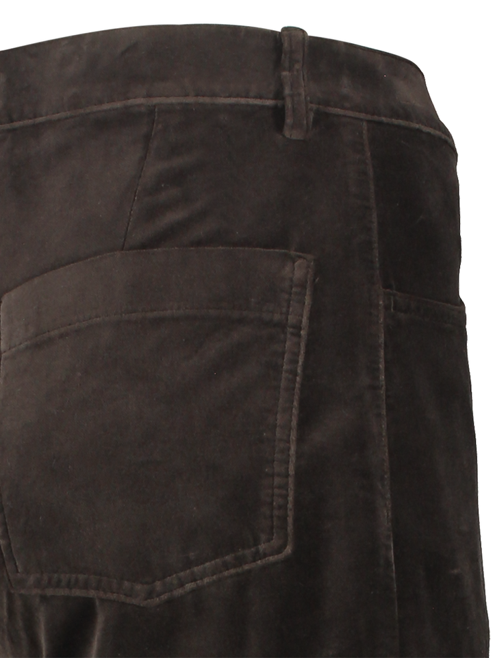 Bruine lange broek in fluweel Aspesi 