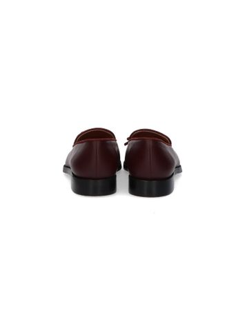 Bordeaux instappers met faux fur detail Voltan