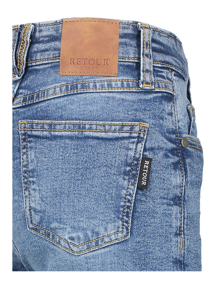 Blauwe wide leg jeans Celeste Retour