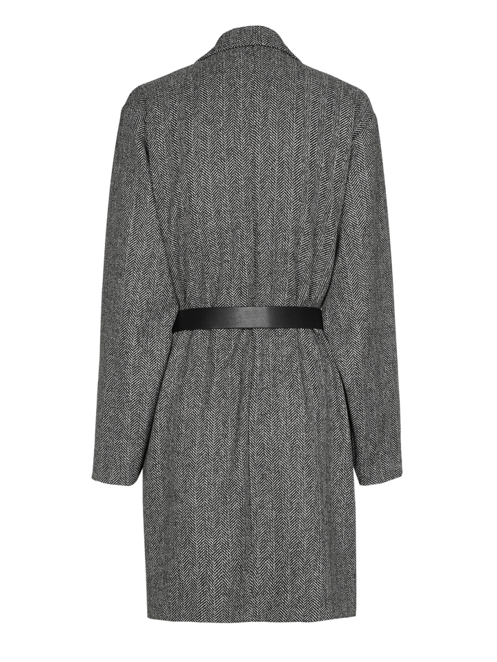 Zwart/witte jurk met riem Caroline Biss