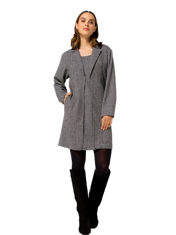 Zwart/witte jurk met riem Caroline Biss