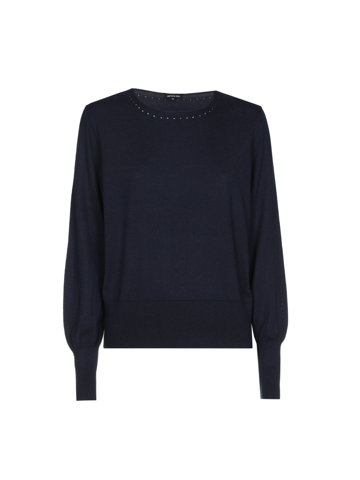 Blauwe fijne pull Caroline Biss 