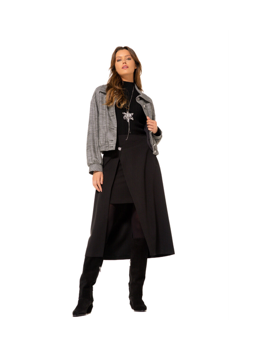 Zwart/wit vestje met zilverkleurige detailknopen Caroline Biss