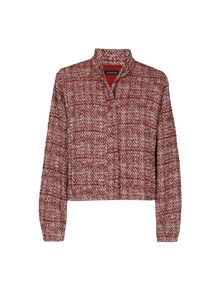 Bordeaux kort jasje met gouden details Caroline Biss 