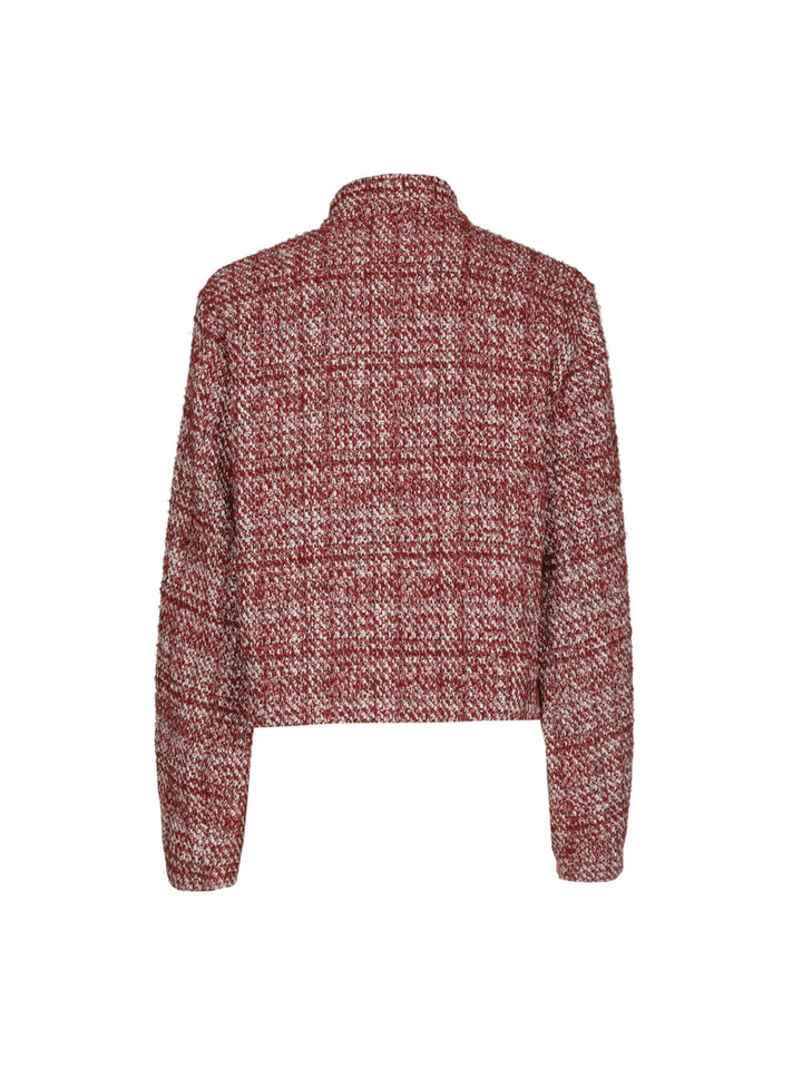 Bordeaux kort jasje met gouden details Caroline Biss 