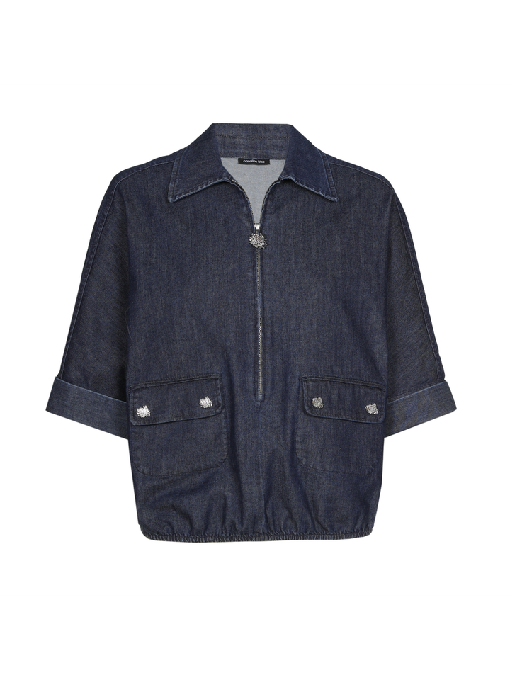 Blauwe jeans bloes met rits Caroline Biss