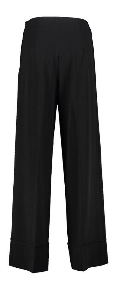 Zwarte Wijde broek met zilveren knopen Caroline Biss