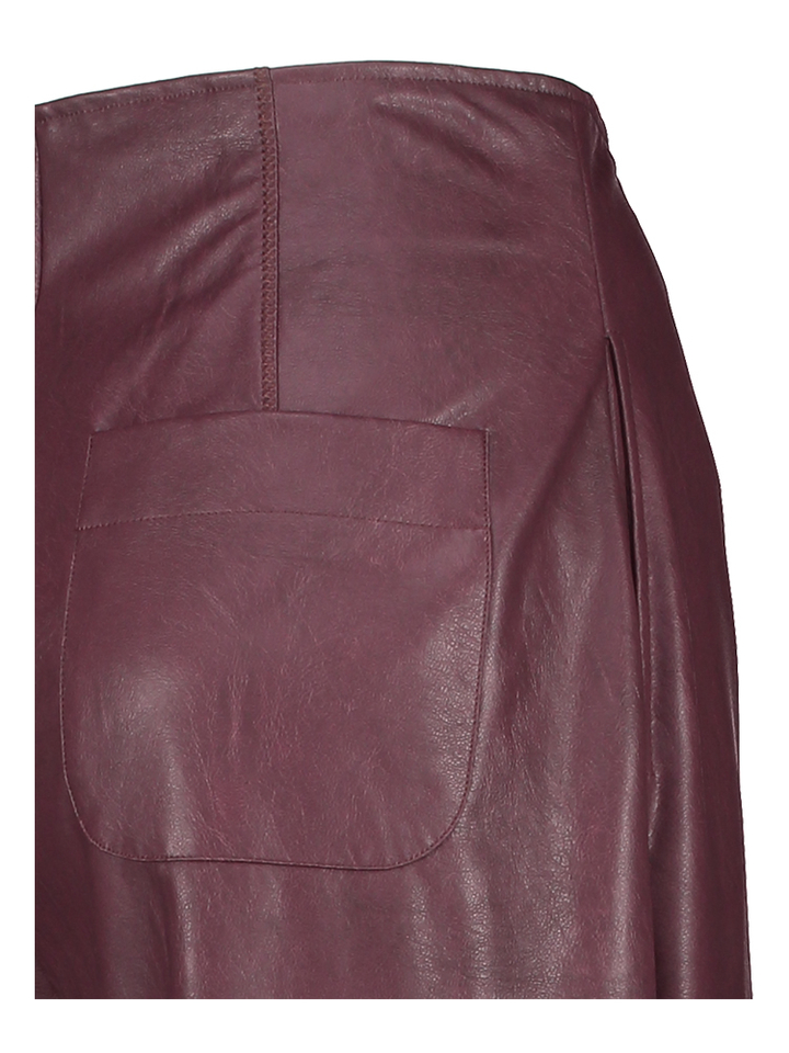 Bordeaux lederlook broek Caroline Biss