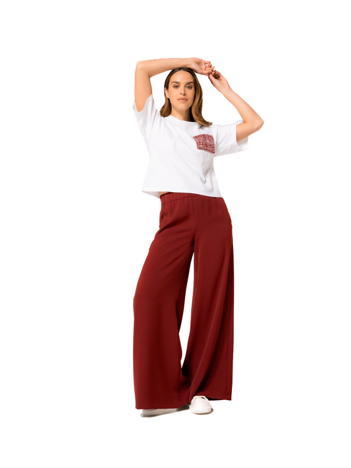 Bordeaux lange broek Caroline Biss