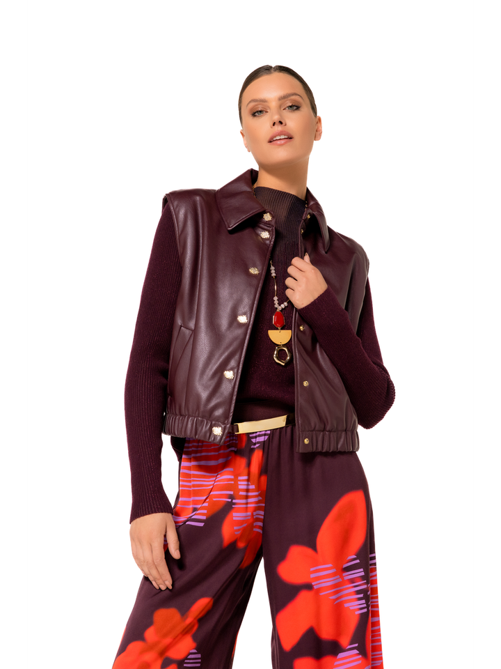 Lange wijde broek met bloemenprint Caroline Biss