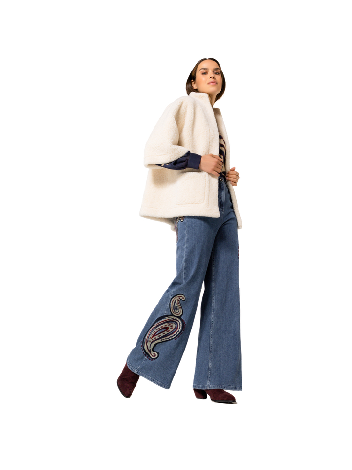 Beige teddy mantel Caroline Biss