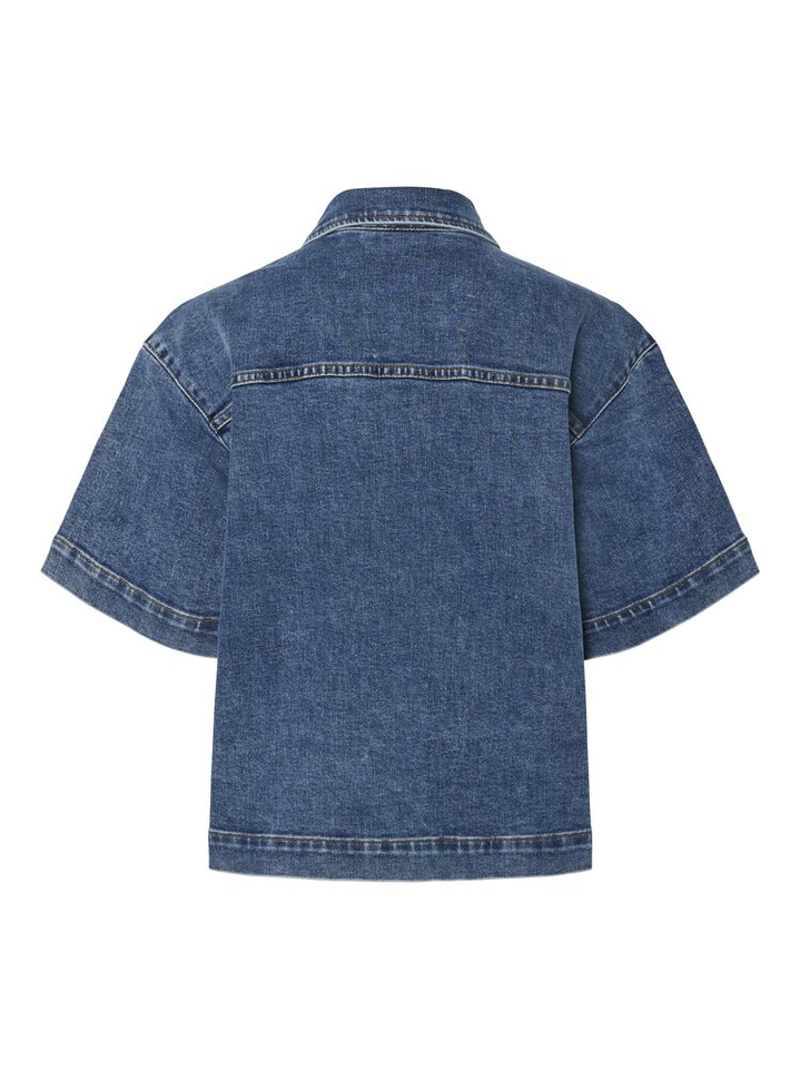 Blauwe wijde jeansbloes Yasdolma Y.A.S