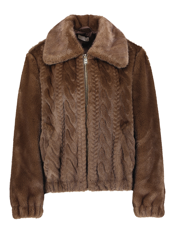 Bruine fluffy jas Liu Jo 
