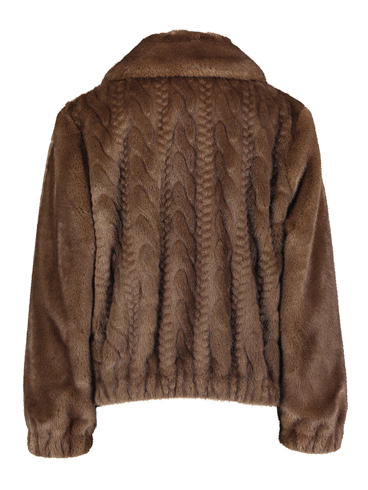 Bruine fluffy jas Liu Jo 