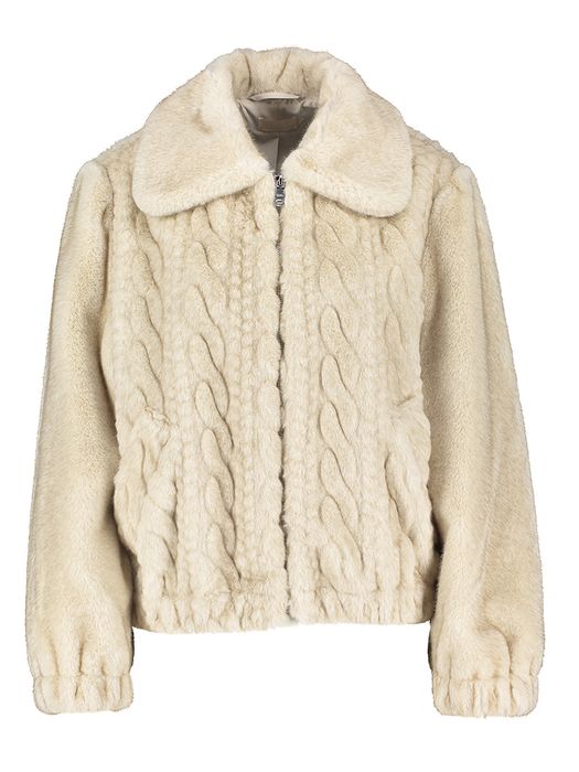 Beige fluffy jas met kraag Liu Jo