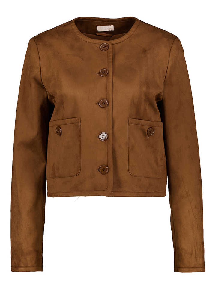Bruine korte jas in daim stof Liu Jo 