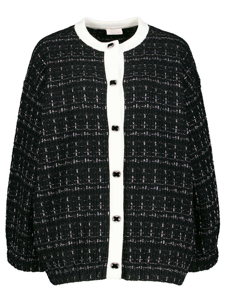 Zwarte gilet met sierlijke knopen Lui Jo