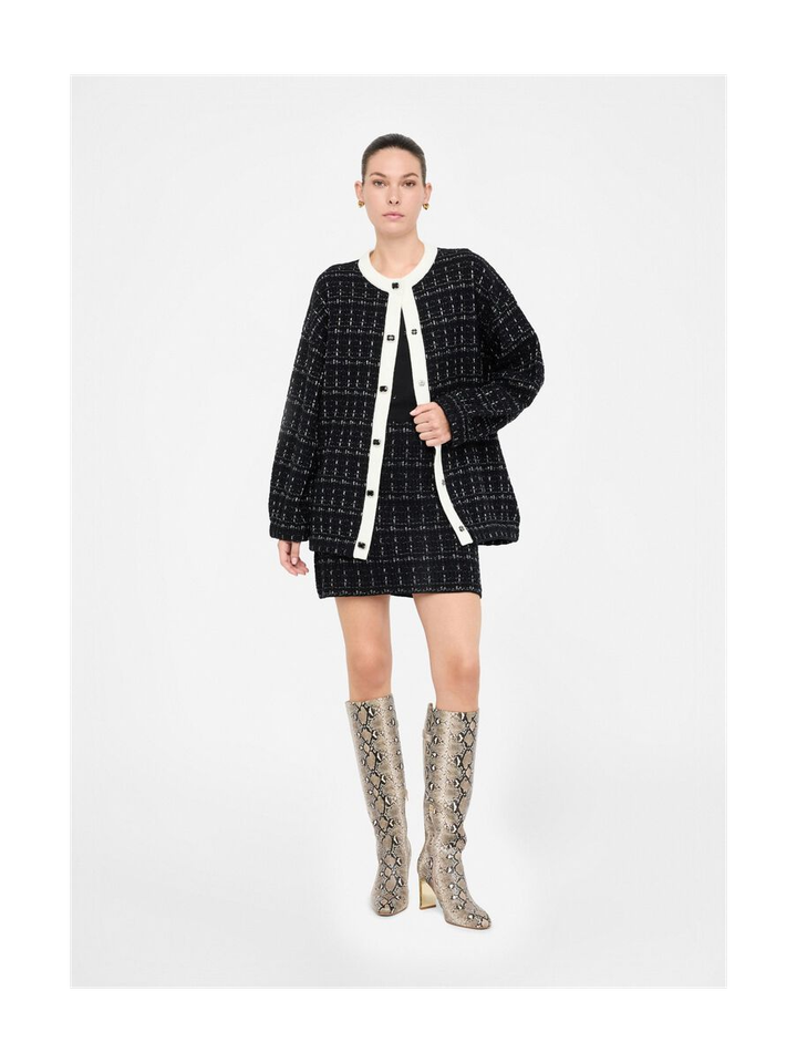 Zwarte gilet met sierlijke knopen Lui Jo