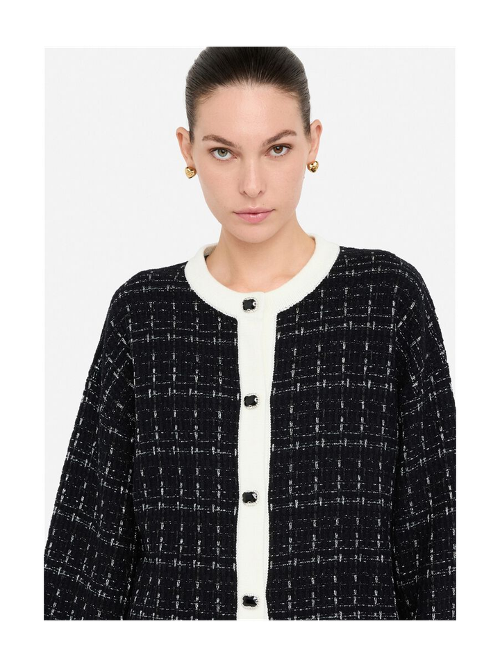 Zwarte gilet met sierlijke knopen Lui Jo