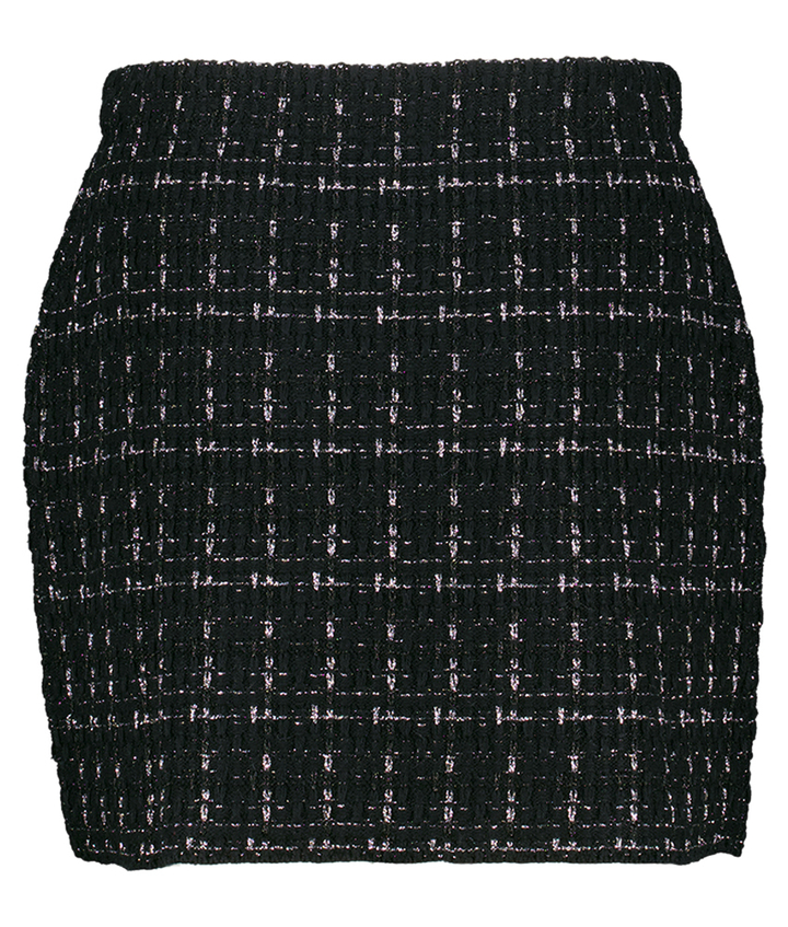 Zwarte korte rok met zilverkleurige details Liu Jo
