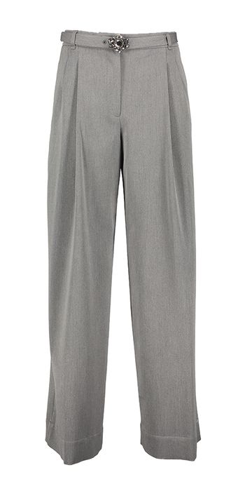 Grijze wijde broek met bandplooi Liu Jo