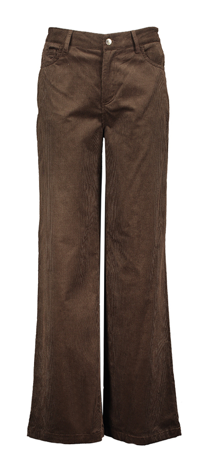 Donkerbruine ribfluwelen broek Liu Jo