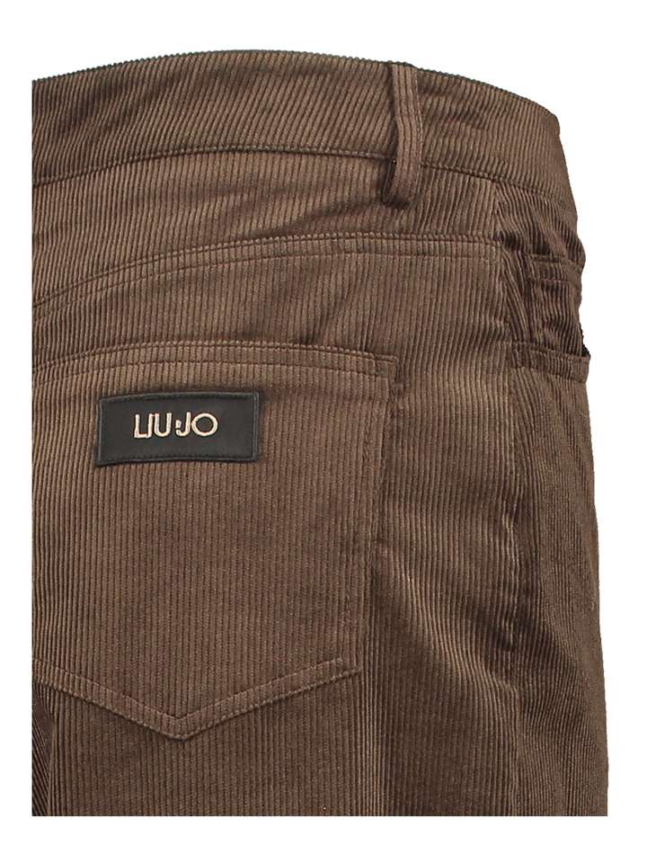 Donkerbruine ribfluwelen broek Liu Jo