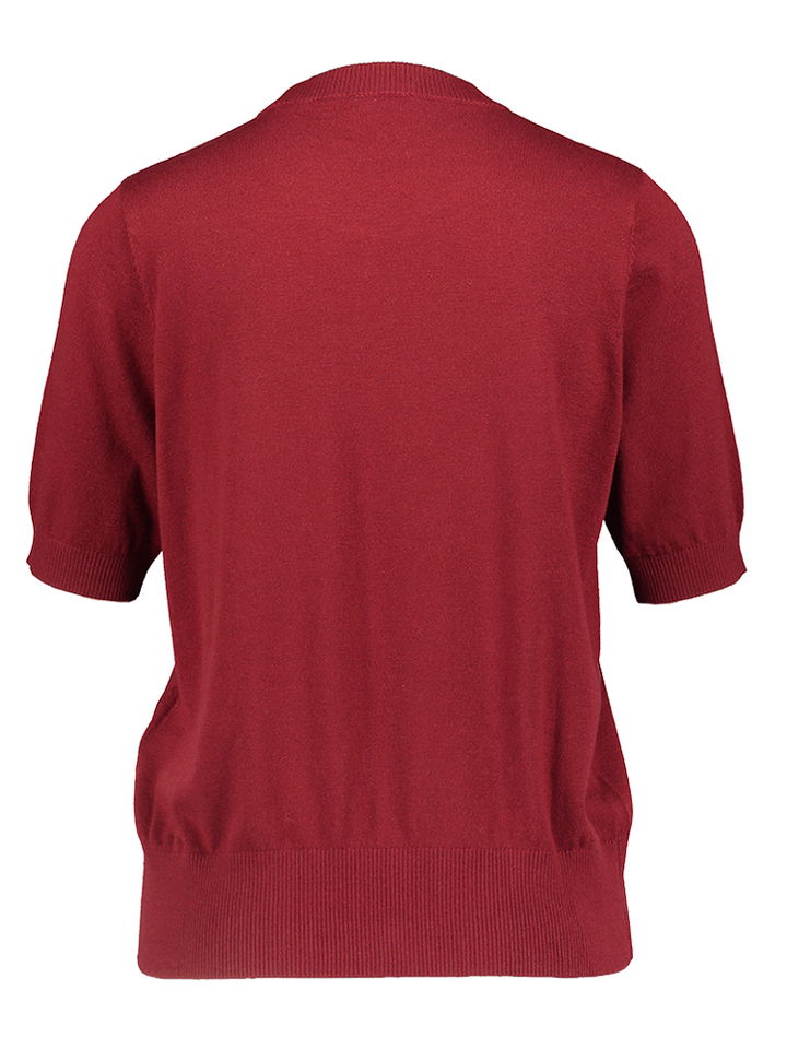 Bordeaux fijne trui met korte mouwen Liu Jo 