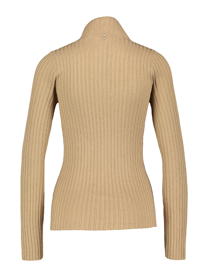 Goudkleurige pull met glitter in ribbel Liu Jo 