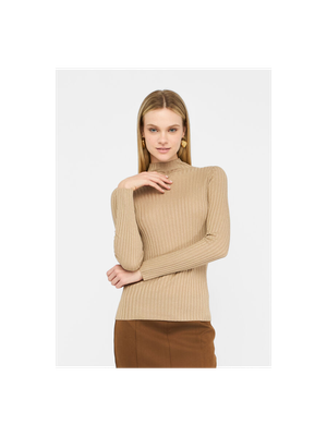Goudkleurige pull met glitter in ribbel Liu Jo