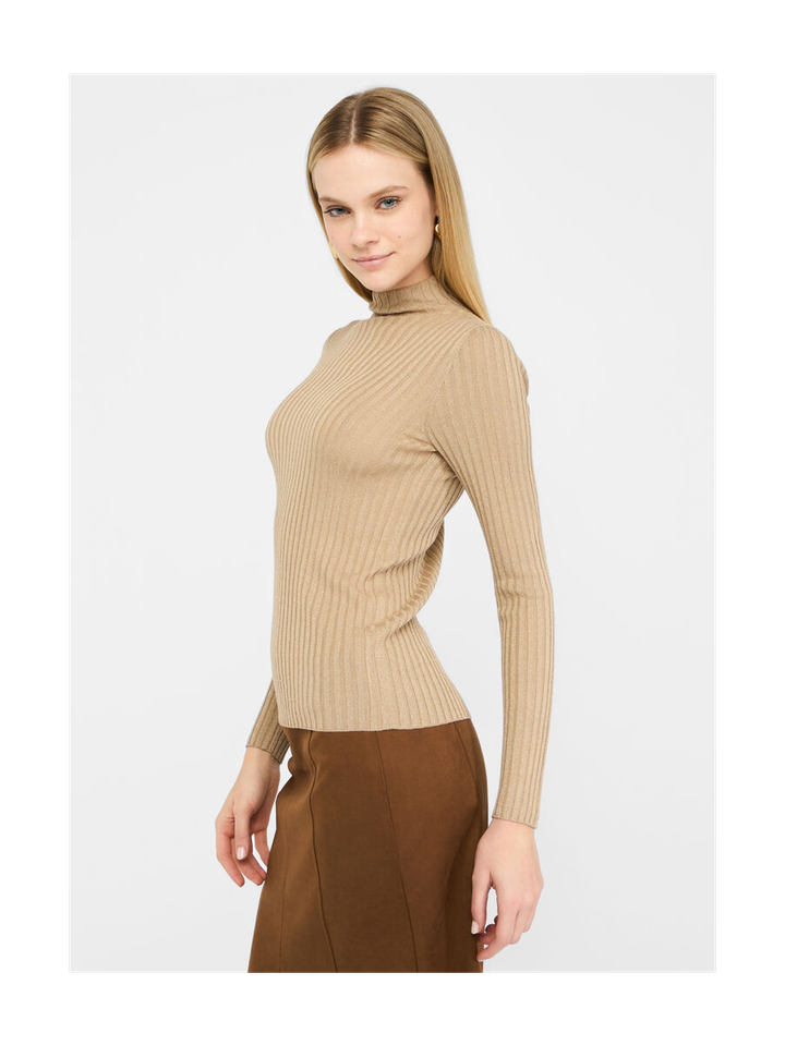 Goudkleurige pull met glitter in ribbel Liu Jo 
