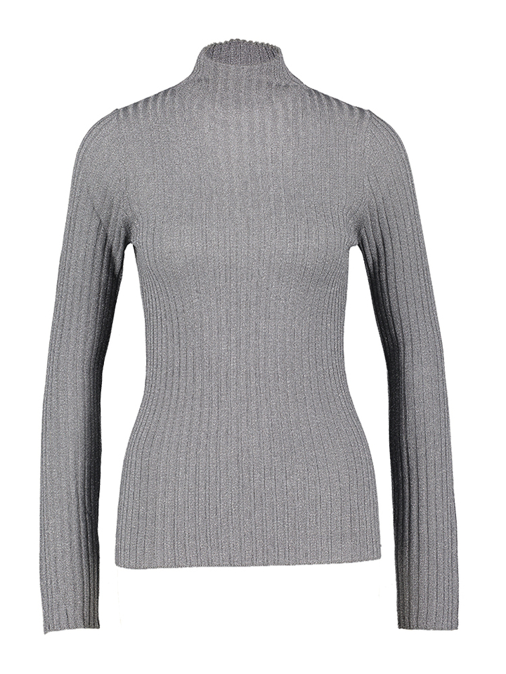 Grijze t-shirt met lange mouwen en details van glitters Lui Jo