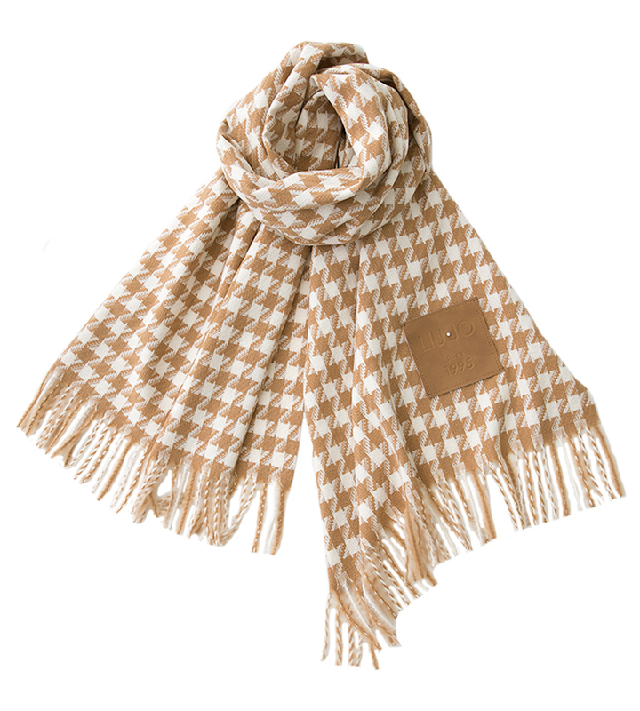 Beige sjaal met motief Lui Jo