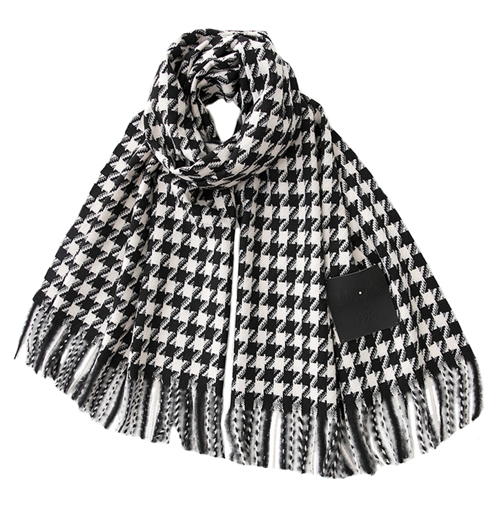 Zwarte sjaal met print Lui Jo 