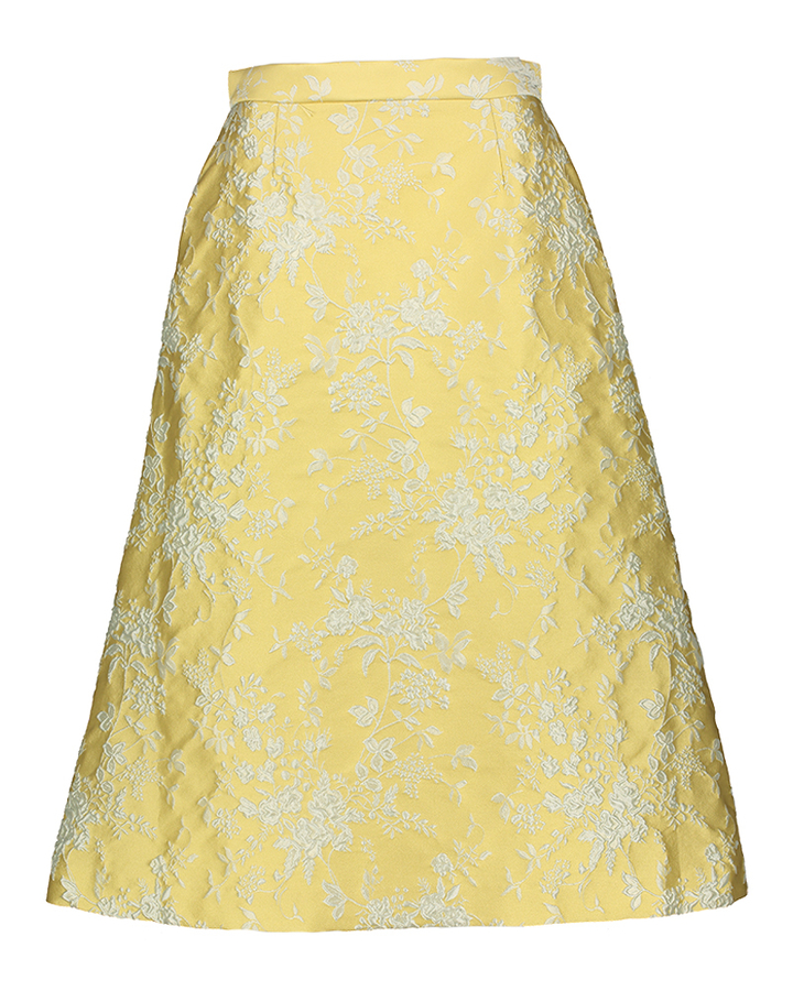 Gele geklede rok met bloemenprint Zelie Paul&Joe