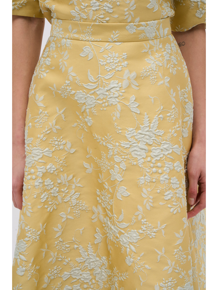 Gele geklede rok met bloemenprint Zelie Paul&Joe