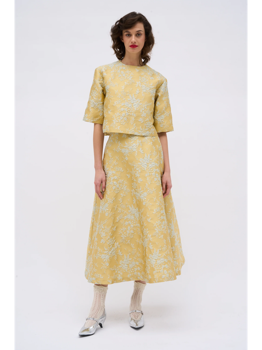 Gele geklede bloes met bloemenprint Sultan Paul&Joe