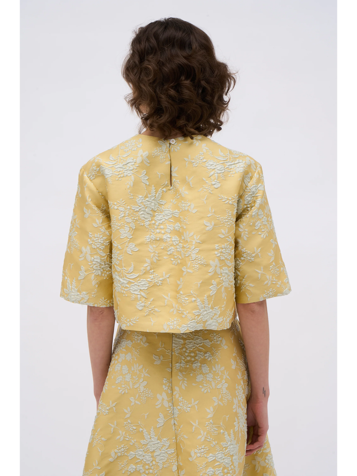 Gele geklede bloes met bloemenprint Sultan Paul&Joe